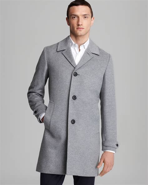 burberry london wool coat grey